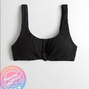 Hollister ribbed knot scoop bikini top